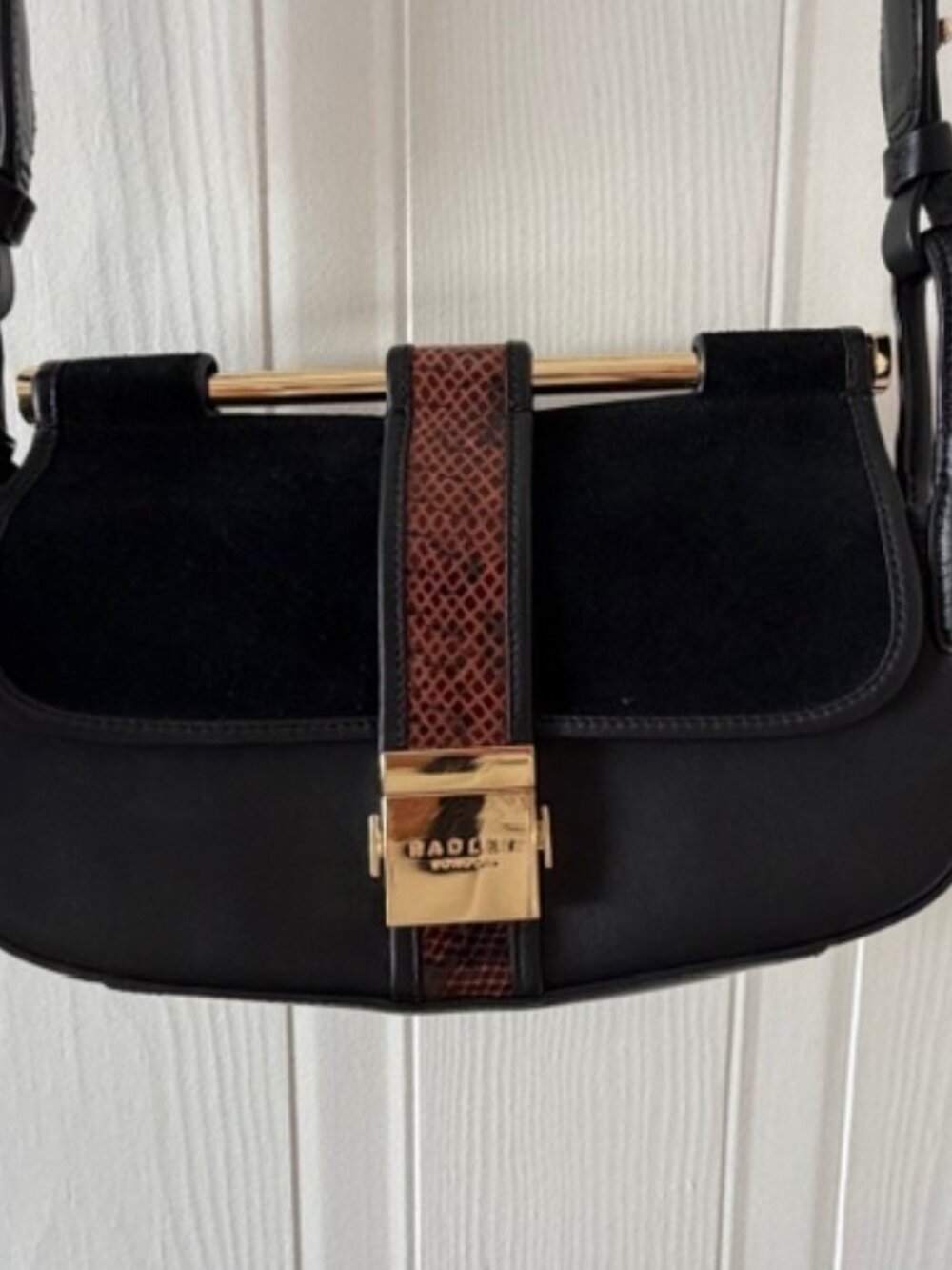 Radley London Black Bag with Adjustable Strap + Dust Bag